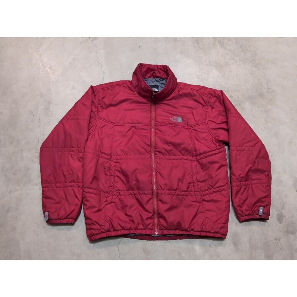 The North Face 3 In 1 Liner Mens XL Red Full Zip Mock Neck Puffer Polyester